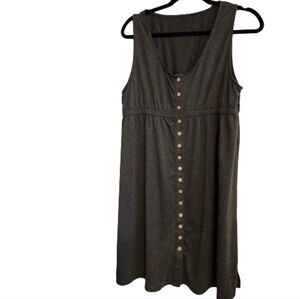 Button Front Empire waist Grey Dress